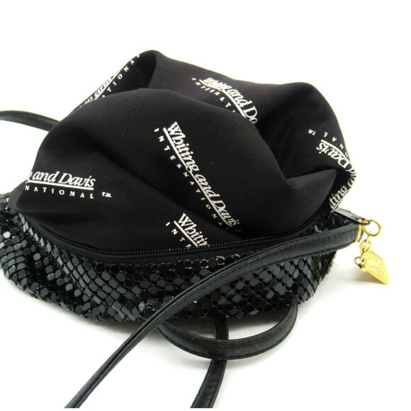 Vintage Whiting & Davis Black Sequin Mesh Crossbody Shoulder Bag With Gold-Tone - Picture 11 of 11